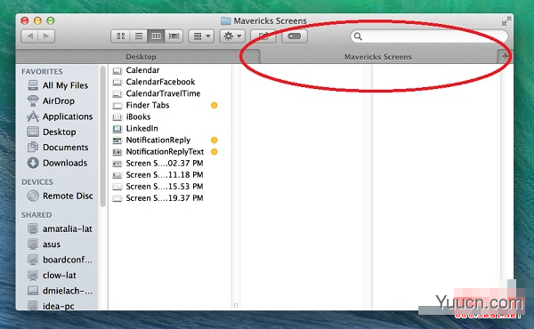 Mac OS X Mavericks的Finder打开不同标签的操作步骤