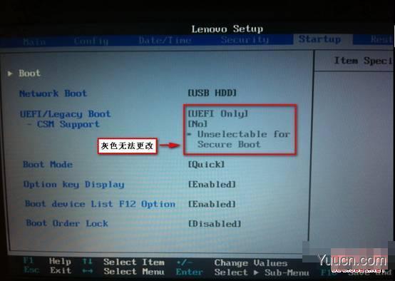 BIOS下UEFI选项灰色无法更改(OS选项已经关闭)