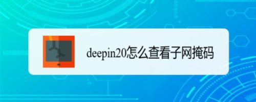 deepin20子网掩码在哪? deepin查看子网掩码的技巧