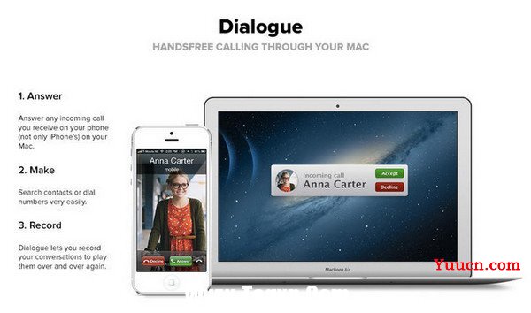 通过Dialogue在Mac上进行iPhone电话录音