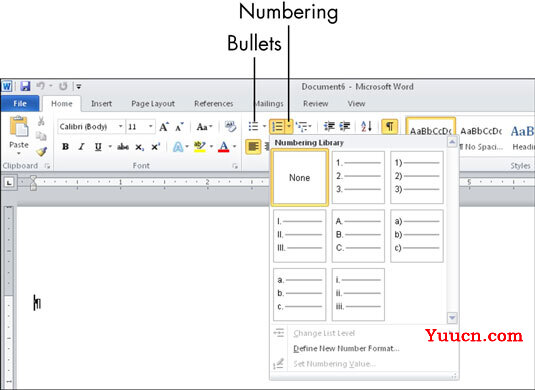 如何在Microsoft Word中创建项目符号和编号列表？