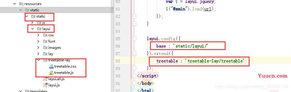 LayUI树形表格treetable使用及说明