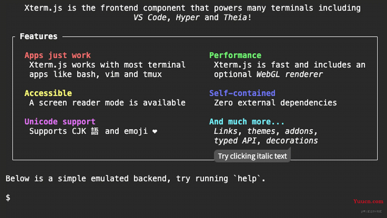 xterm.js在web端实现Terminal示例详解