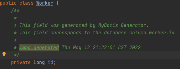 把Mybatis Generator生成的代码加上想要的注释
