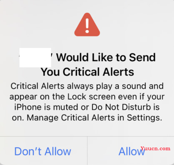 iOS 紧急通知