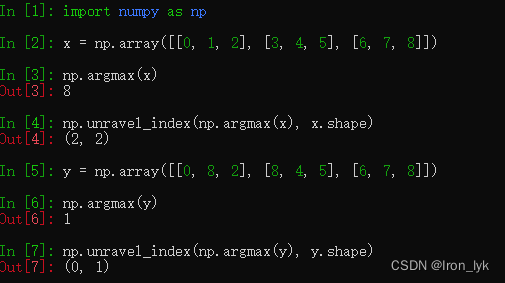 【Python】Python寻找多维数组（numpy.array）中最大值的位置（行和列）
