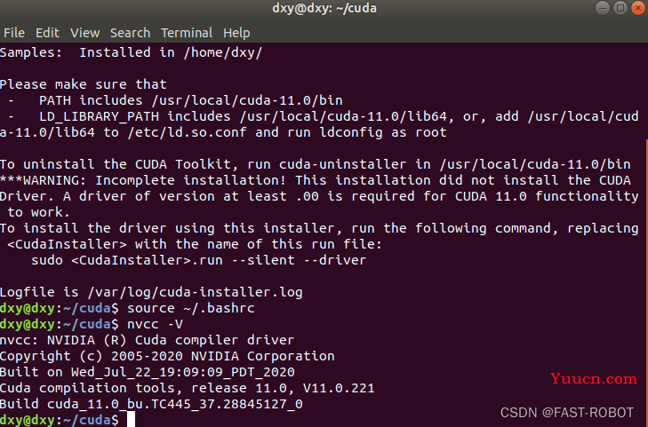ubuntu18.04安装cuda和cudnn