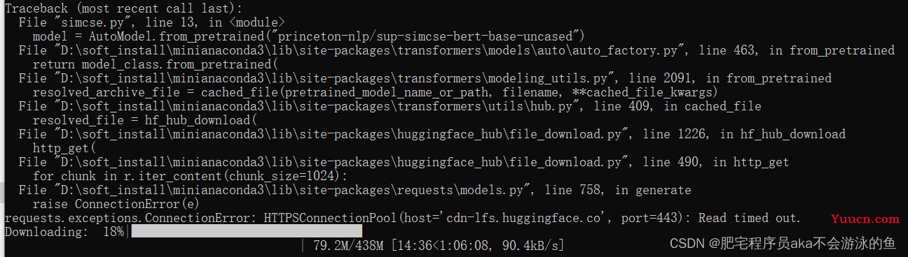 ReadTimeoutError: HTTPSConnectionPool(host=‘cdn-lfs.huggingface.co‘, port=443)
