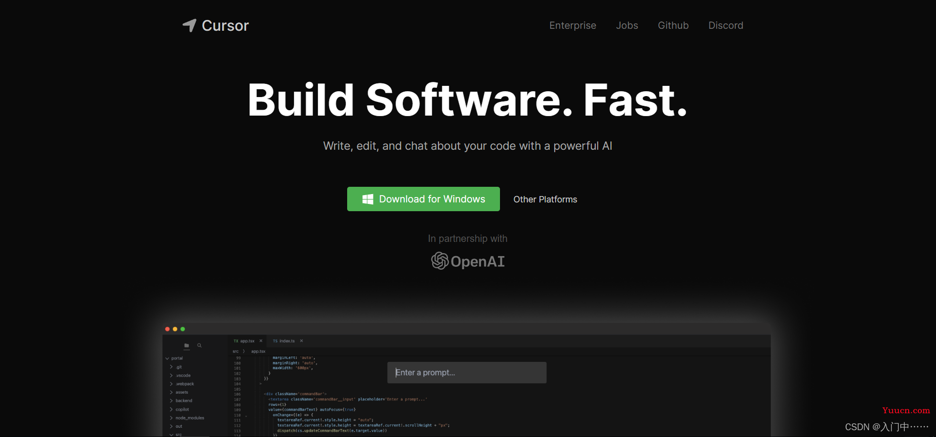 AI免费写代码chatGPT软件Build Software. Fast
