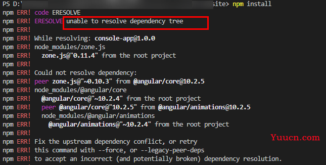 npm install xxxx --legacy-peer-deps命令是什么？