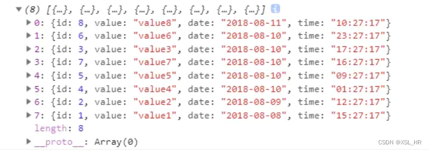 JS数组对象——根据日期进行排序Date.parse()，按照时间进行升序或降序排序localeCompare()
