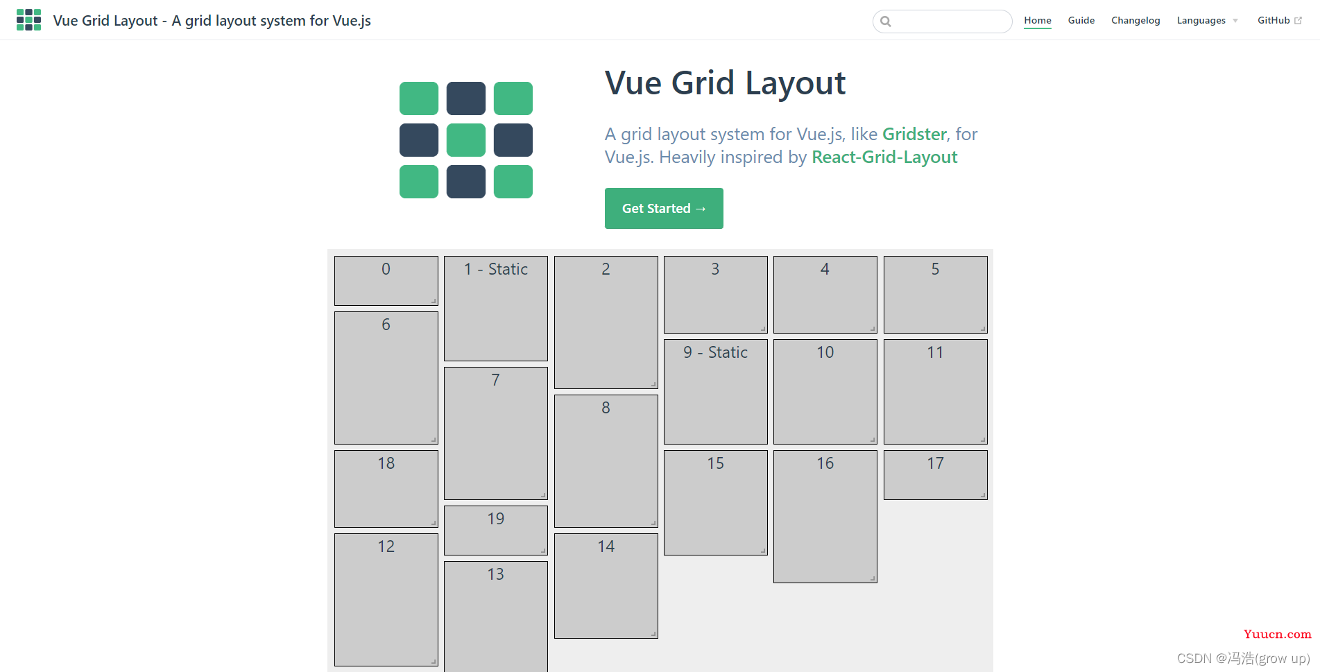 前端开发之vue-grid-layout的使用和实例