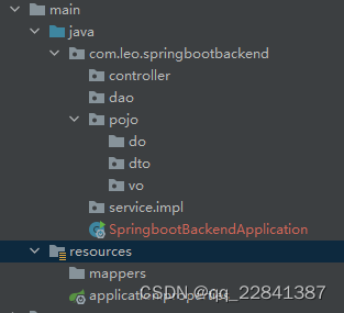 前后端分离项目-Springboot 【后端框架搭建，SSM】